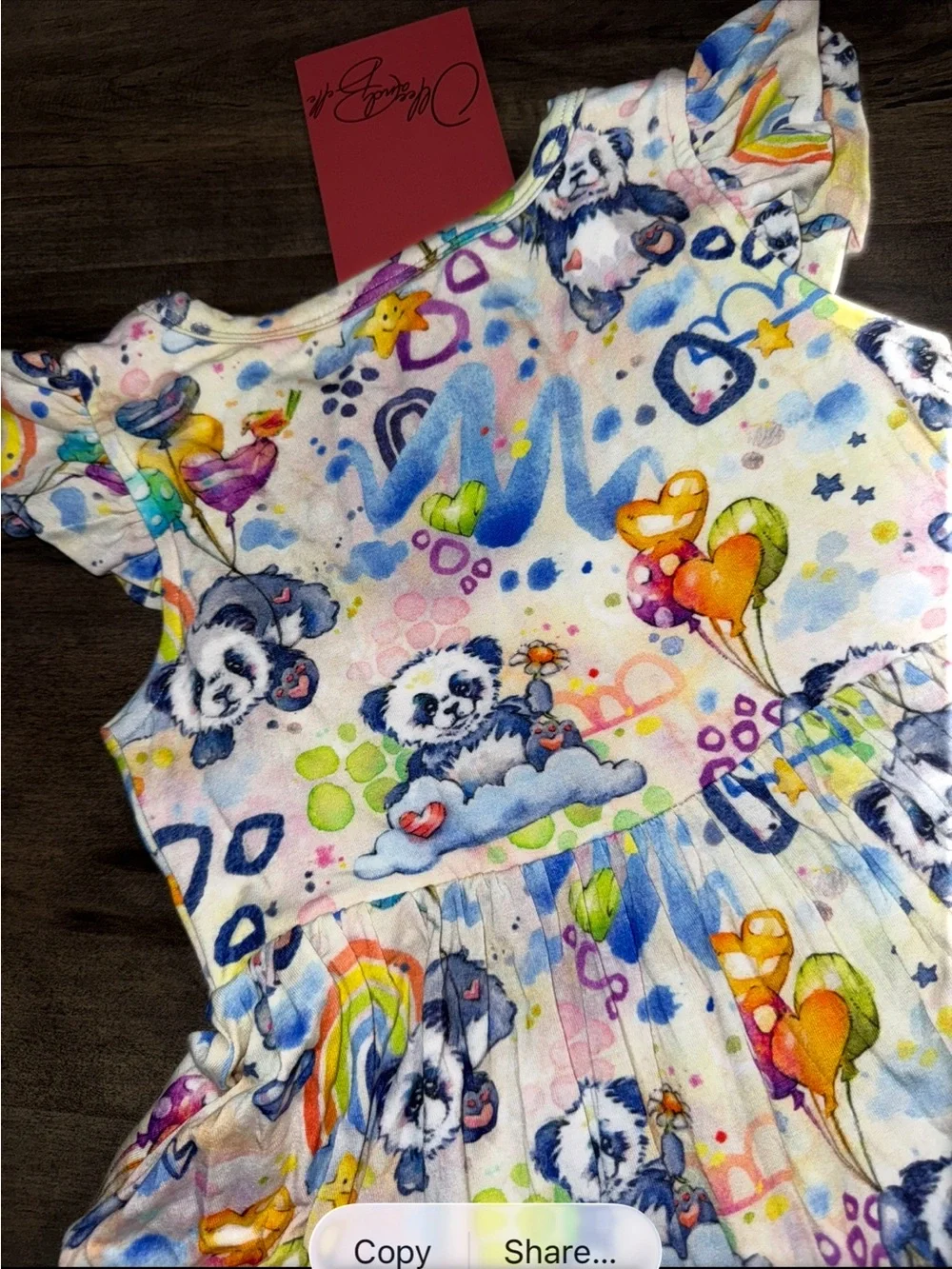 Ollee & Belle Panda Rainbow Bamboo Twirl 3T 🐼🌈